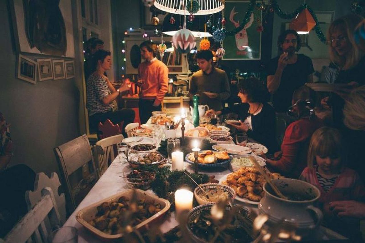 Wigilia Table / Christmas Eve Wigilia Pierogi Golabki And Borscht